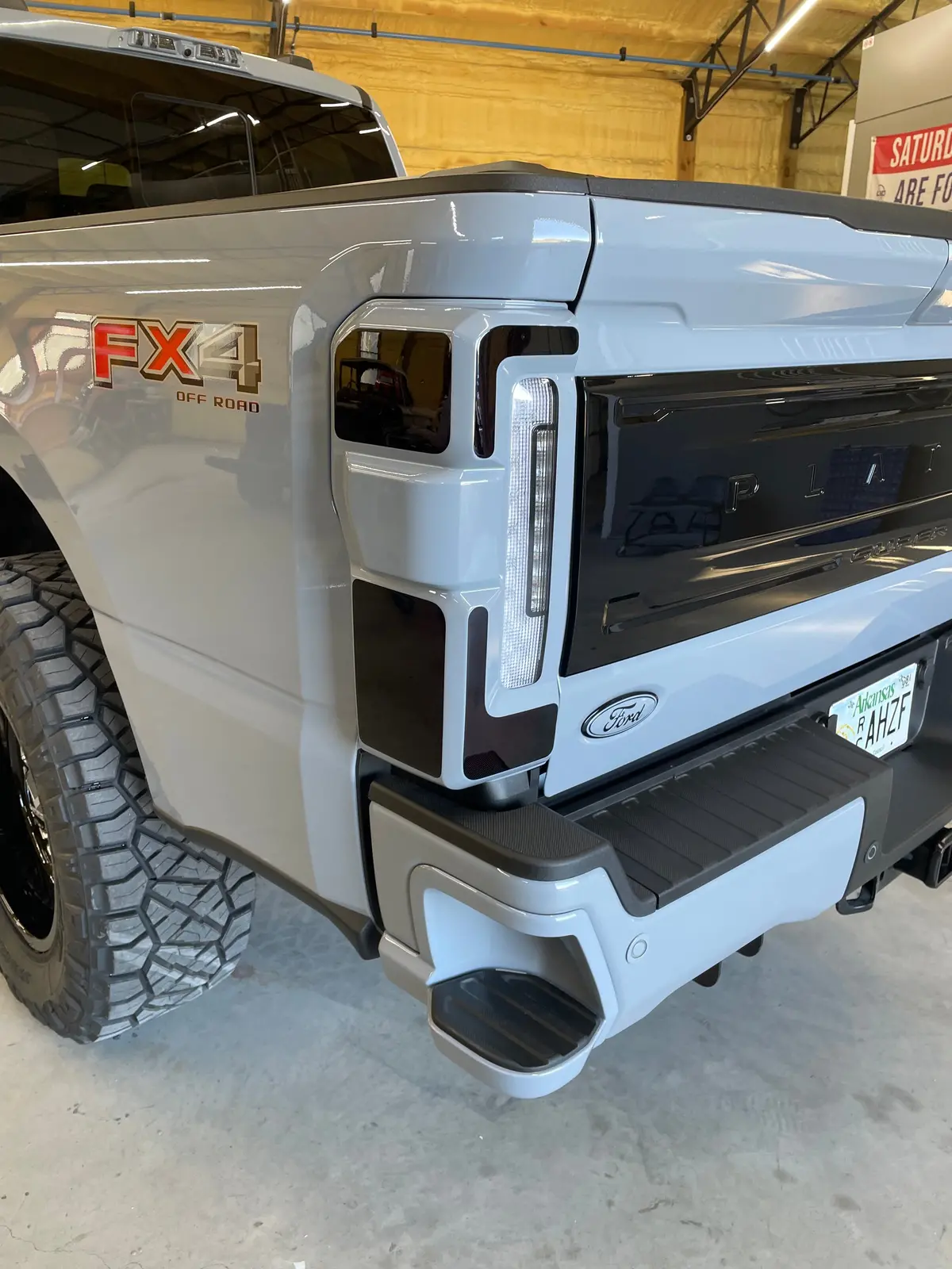 2023+ Ford Superduty Oem Rear Bumper Steps Colormatched 2