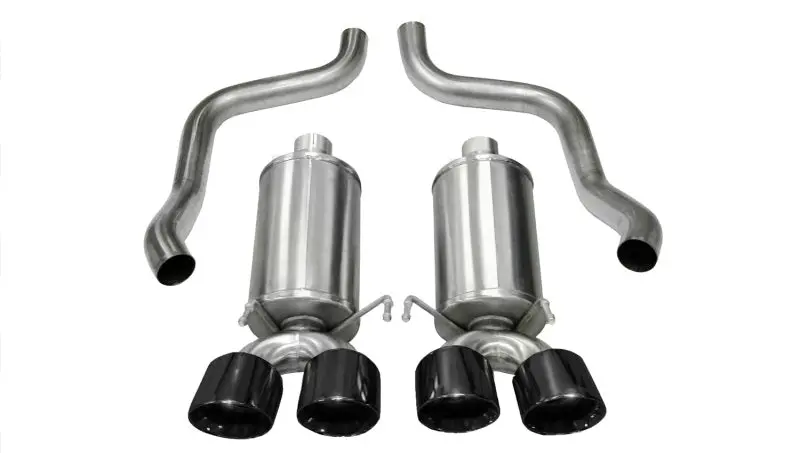Corsa Black Xtreme Axle-Back Exhaust W/Dual Black 3.5In Tips 09-13 Chevrolet Corvette C6 6.2L V8 1