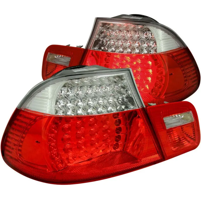 Anzo 2000-2003 Bmw 3 Series E46 Led Taillights Red/Clear 1