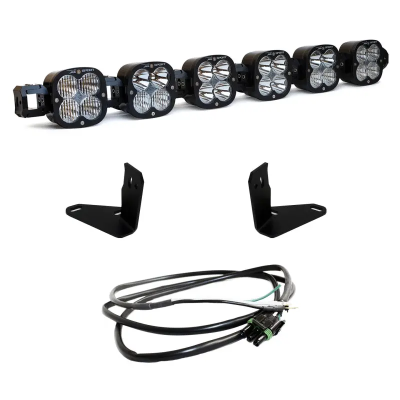 Baja Designs 2021+ Ford Bronco 6 Xl Linkable Light Bar Kit Steel Bumper Mount W/Upfitter 1