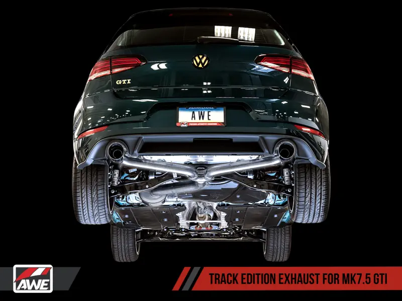 Awe Tuning Volkswagen Gti Mk7.5 2.0T Track Edition Exhaust W/Chrome Silver Tips 102Mm 1