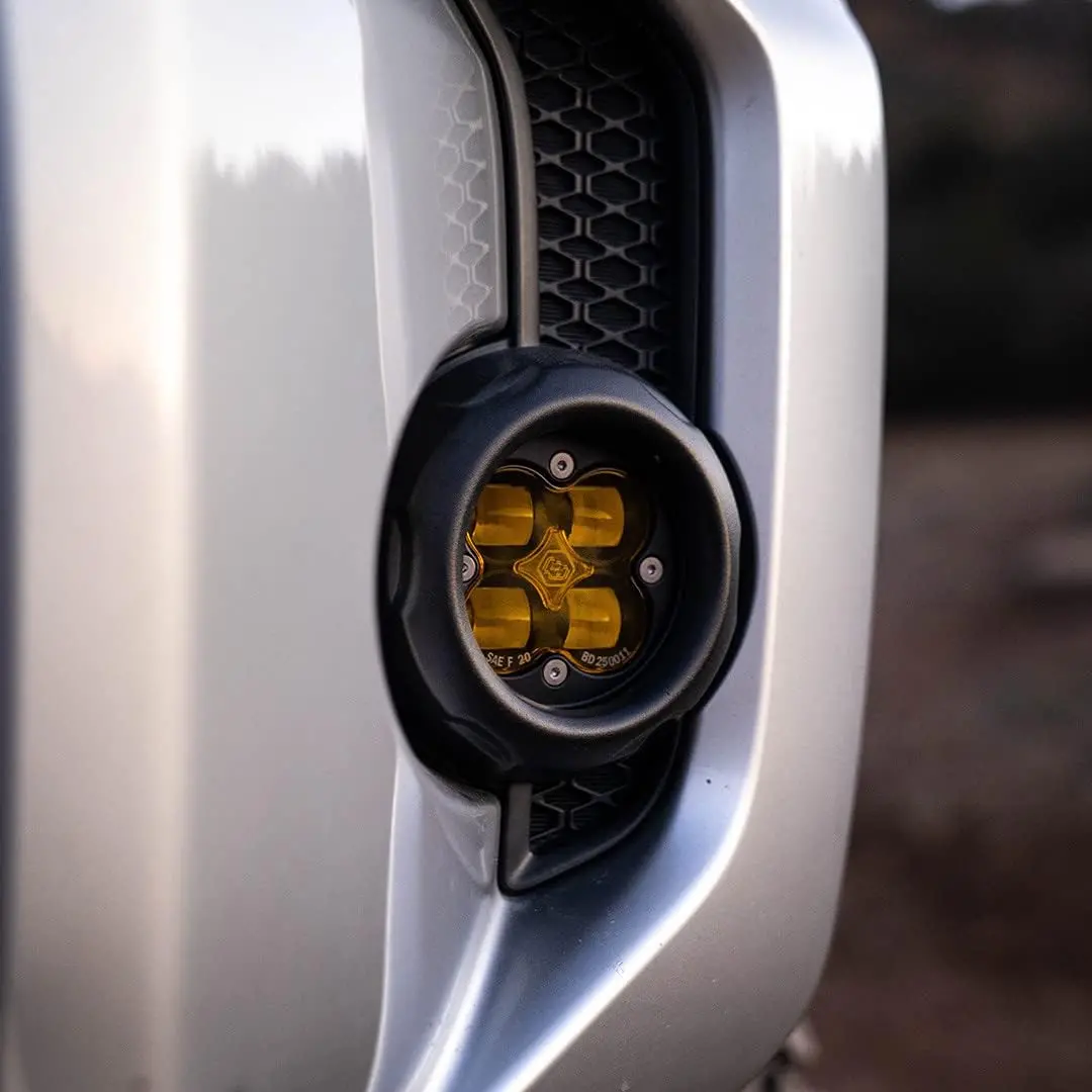 Baja Designs 2016+ Tacoma & 2014-21 Tundra Squadron-R Fog Pocket Light Kit - Sae Amber 2