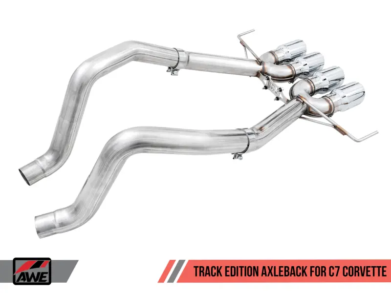 Awe Tuning 14-19 Chevy Corvette C7 Z06/Zr1 (W/O Afm) Track Edition Axle-Back Exhaust W/Chrome Tips - 3020-42073 1