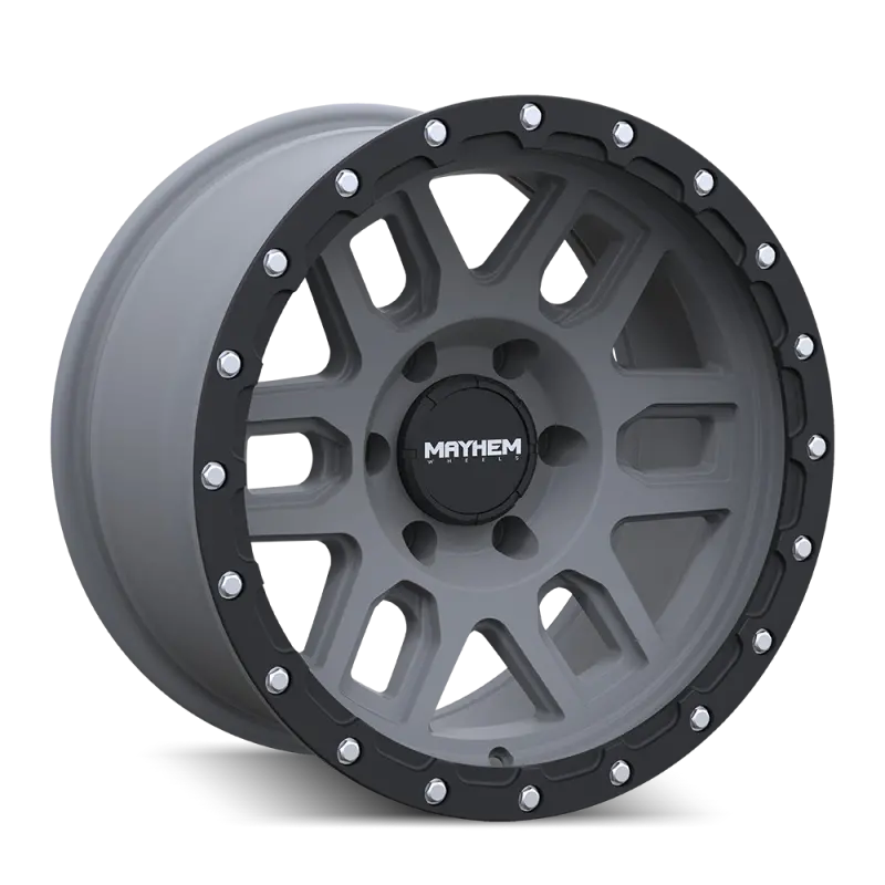 Mayhem 8304 Delta 17X9 / 5X127 Bp / -12Mm Offset / 78.1Mm Hub Matte Gunmetal W/Matte Black Lip Wheel 2