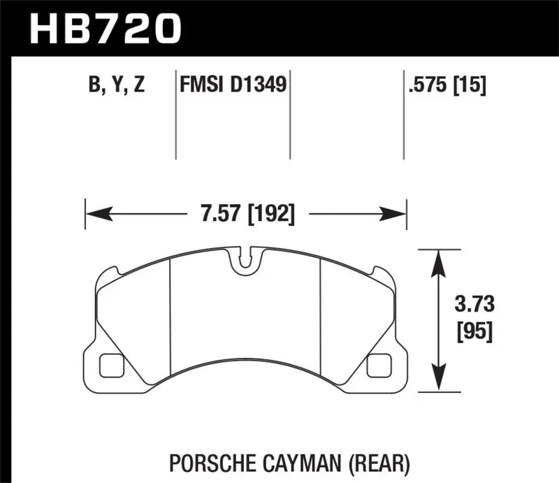 Hawk 15-17 Porsche Cayenne Front Hps 5.0 Brake Pads 1