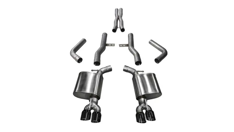 Corsa 17-18 Dodge Challenger 5.7L V8 Xtreme Cat-Back Dual Rear Exit W/3.5In Black Tips 1