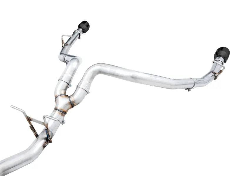 Awe Tuning 19-23 Ram 1500 5.7L (W/Cutouts) 0Fg Dual Rear Exit Cat-Back Exhaust - Diamond Black Tips 1