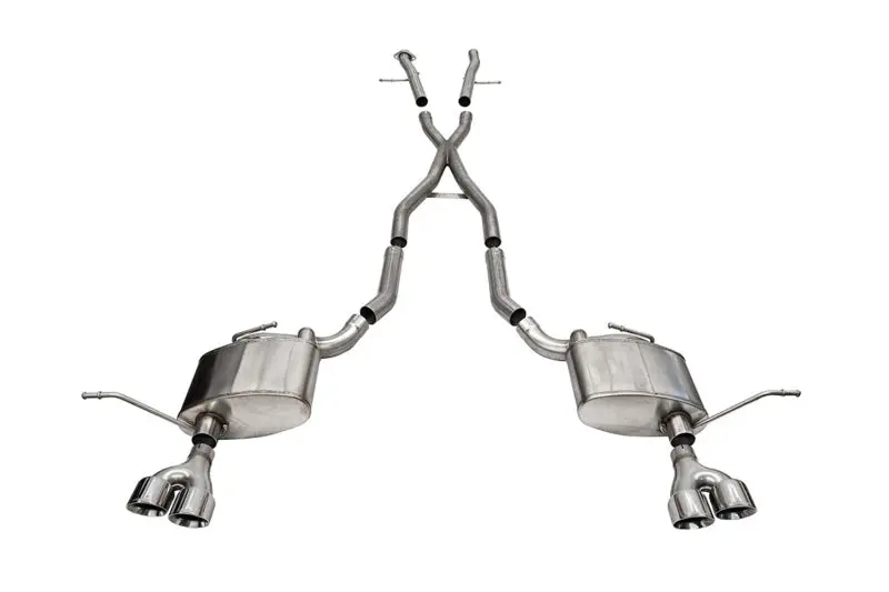 Corsa 11-21 Jeep Grand Cherokee Xtreme 2.5In Cat-Back Dual Rear Exit W/Twin 4In Polished Tips 1