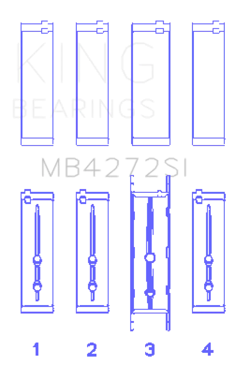 King Holden Alloytec 175/190 Crankshaft Main Bearing Set 1