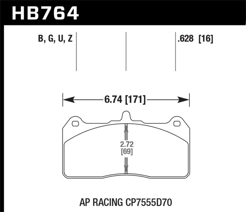 Hawk Ap Racing Caliper W/ 36Mm Rotor Hps 5.0 Performance Street Brake Pads 1