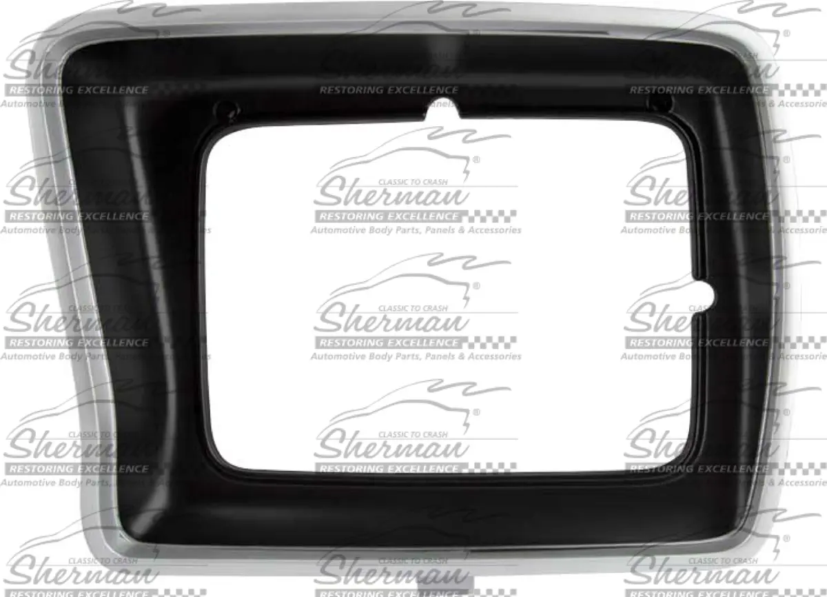 Left Headlamp Door With Rectangle Headlamp, Argent/Black; Bronco 78-79 1