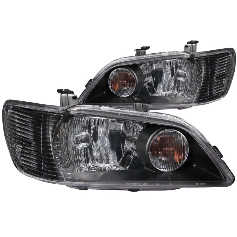 Anzo 2002-2003 Mitsubishi Lancer Crystal Headlights Black 1