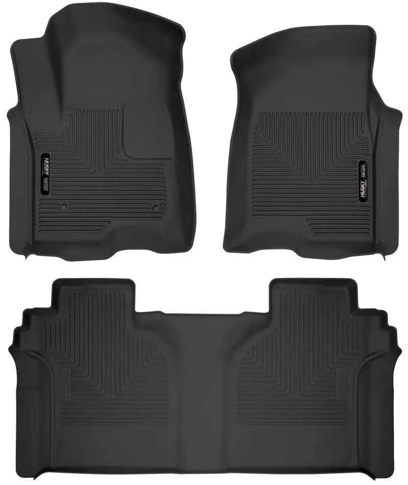 Husky Liners 19-22 Chevrolet Silverado Crew Cab X-Act Contour Front & Second Seat Floor Liners 1