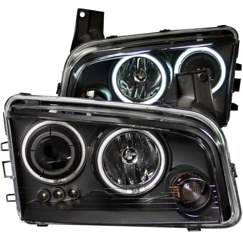 Anzo 2006-2010 Dodge Charger Projector Headlights W/ Halo Chrome (Ccfl) 1