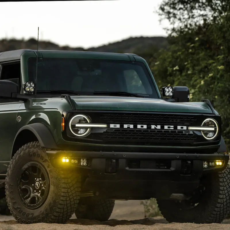 Baja Designs 21-22 Ford Bronco W/Steel Bumper S2 Sae Sportsmen Fog Pkt Light Kit W/Upfitter - Clear 2