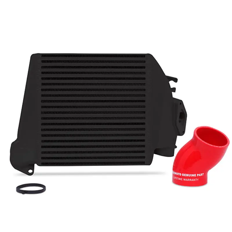 Mishimoto 08-14 Subaru Wrx Top-Mount Intercooler Kit - Powder Coated Black & Red Hoses 2