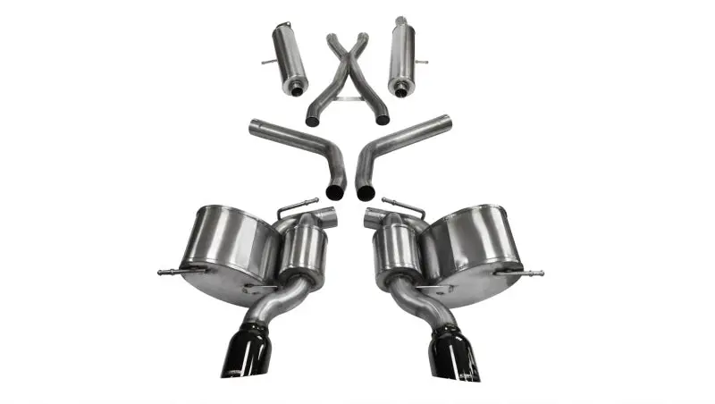 Corsa 12-21 Jeep Grand Cherokee 6.4L V8 Black Sport Cat-Back Exhaust 1