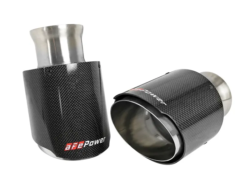 Afe Mach Force-Xp 4-1/2In Carbon Fiber Oe Replacement Exhaust Tips - 15-19 Dodge Charger/Hellcat 1
