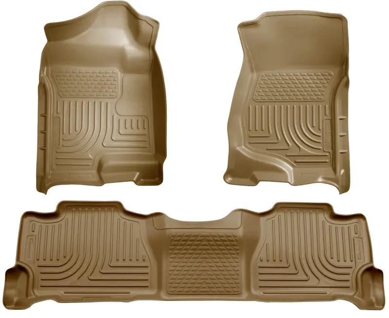 Husky Liners 07-13 Gm Escalade/Suburban/Yukon Weatherbeater Tan Front & 2Nd Seat Floor Liners 1