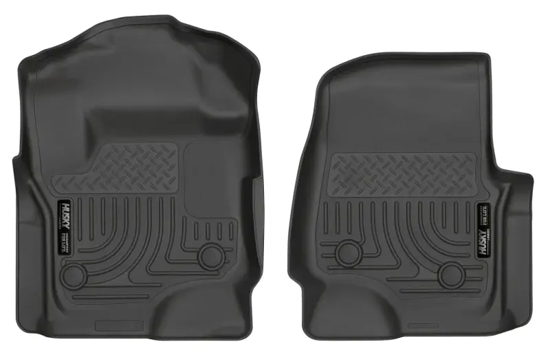 Husky Liners 17 Ford F-250 Super Duty Supercab Weatherbeater Black Floor Liners 1