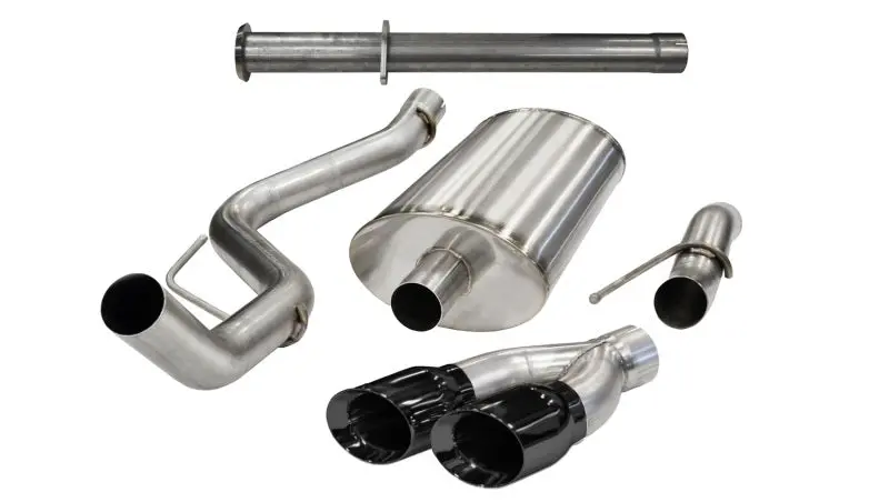 Corsa 11-14 Ford F-150 Raptor 6.2L V8 133In Wheelbase Black Xtreme Cat-Back Exhaust 1