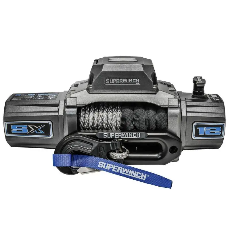 Superwinch 12000 Lbs 12V Dc 3/8In X 80Ft Synthetic Rope Sx 12000Sr Winch - Graphite 1