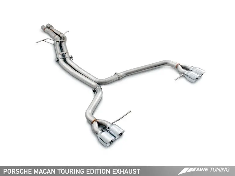 Awe Tuning Porsche Macan Touring Edition Exhaust System - Diamond Black 102Mm Tips 1