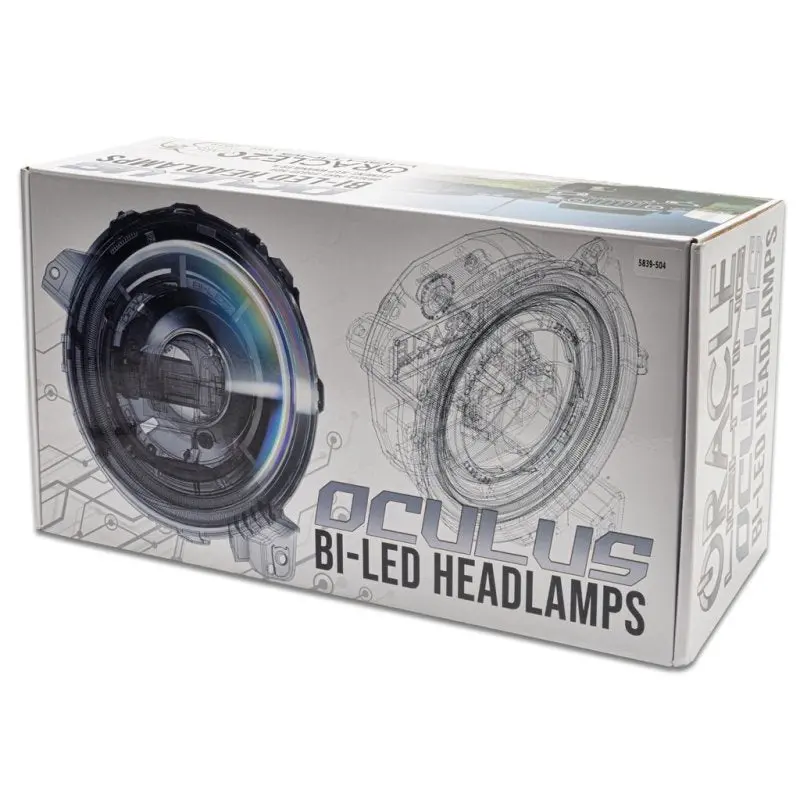 Oracle Oculus Bi-Led Projector Headlights For Jeep Jl/Gladiator Jt - Satin Silver - 5500K 1