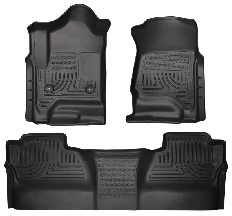 Husky Liners 14 Chevrolet Silverado/Gmc Sierra Weatherbeater Black Front & 2Nd Seat Floor Liners 1