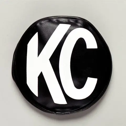 6" Light Cover - Soft Vinyl - Black / White Kc Logo 1