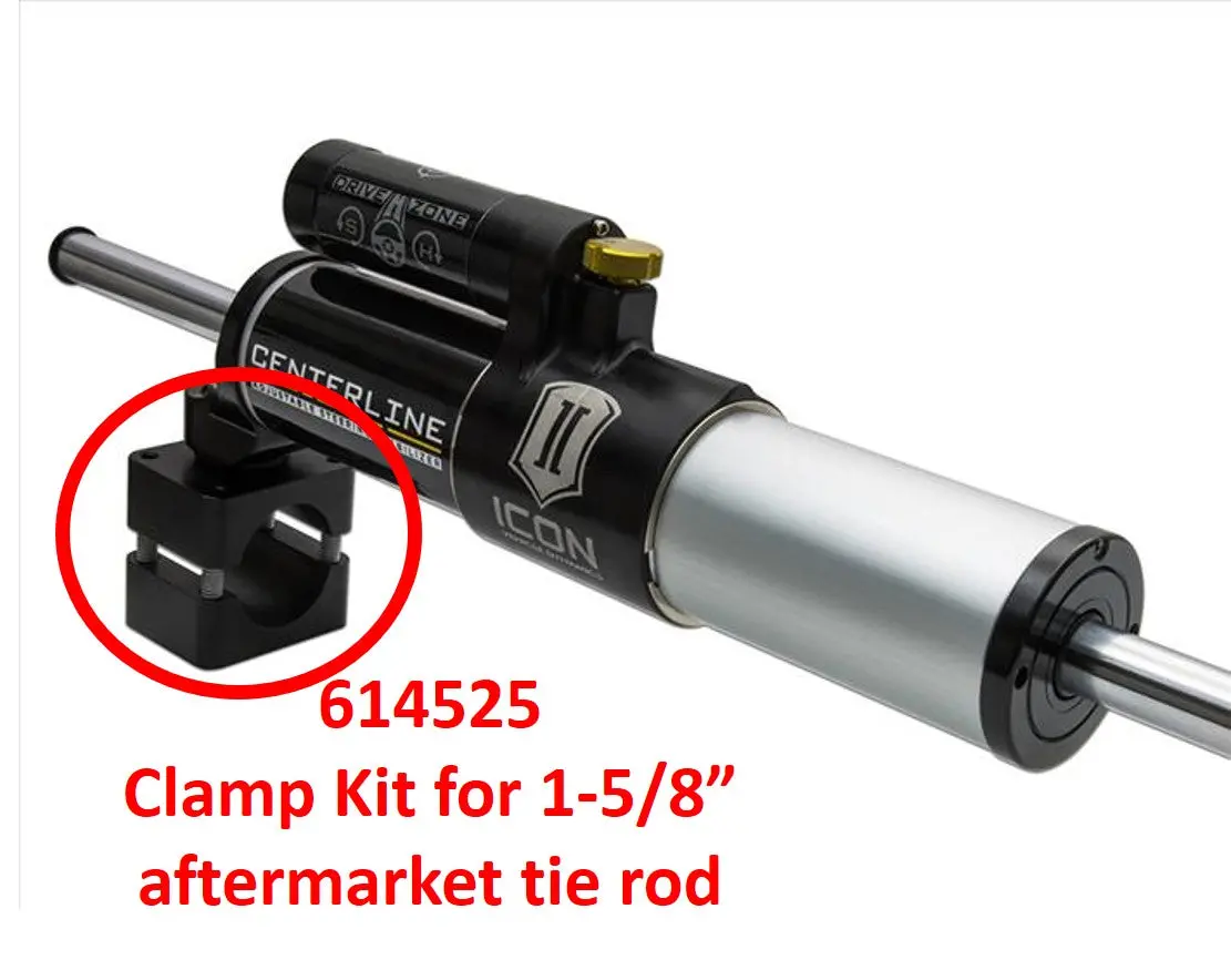 Icon Vehicle Dynamics Clamp Kit For Centerline Adjustable Steering Stabilizer | 614525 1