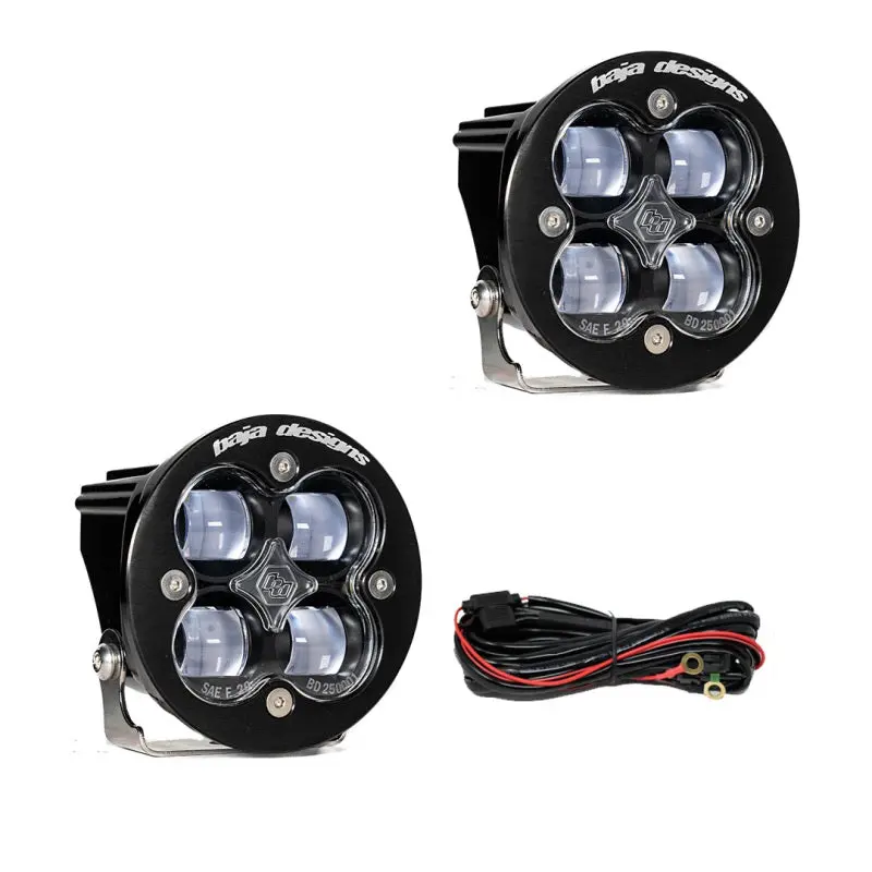 Baja Designs Squadron R Sae Led Spot Light - Clear - Pair 1