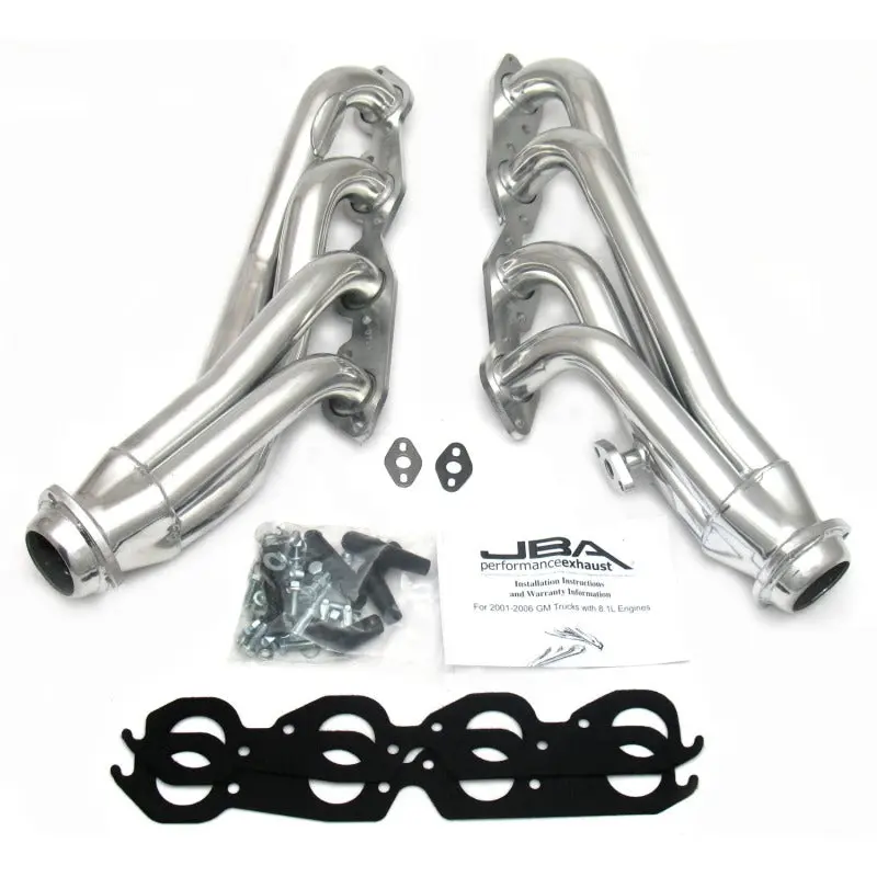 Jba 01-03 Gm Truck 8.1L Bbc W/O Egr/A.I.R. 1-3/4In Primary Silver Ctd Cat4ward Header 1