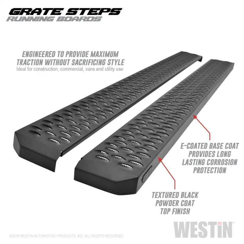 Westin Grate Steps Running Boards 68 In - Textured Black 1