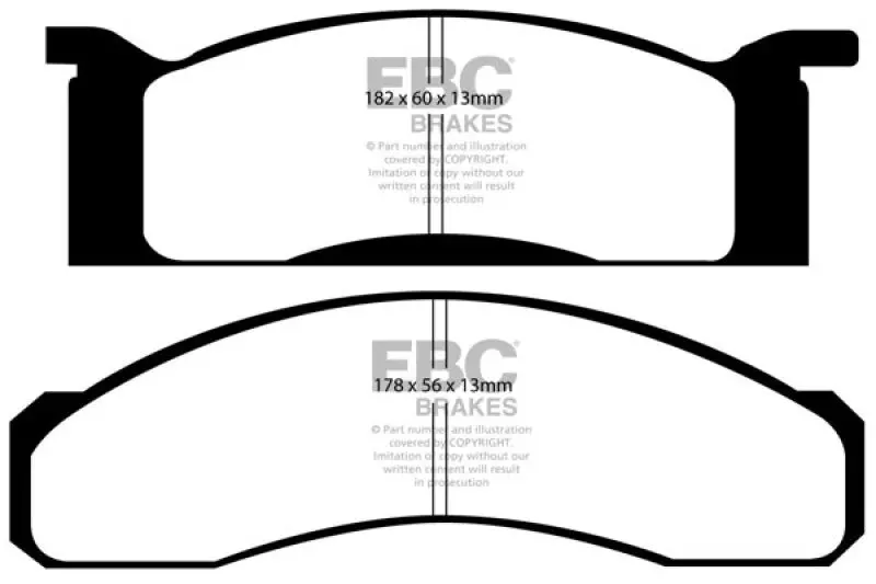 Ebc 70 Ford Fairlane 4.1 Redstuff Front Brake Pads 2