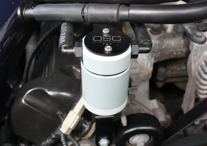 J&L 99-04 Ford Mustang Gt Passenger Side Oil Separator 3.0 - Clear Anodized 1