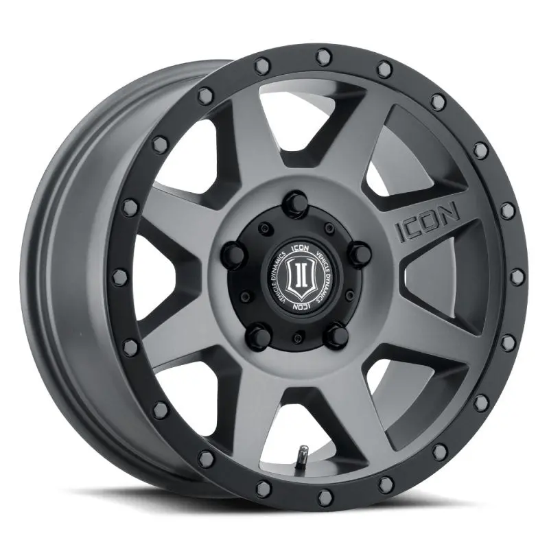 Icon Rebound 18X9 5X150 25Mm Offset 6In Bs 110.1Mm Bore Titanium Wheel 1