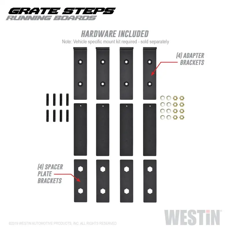 Westin Grate Steps Running Boards 54 In - Textured Black 2