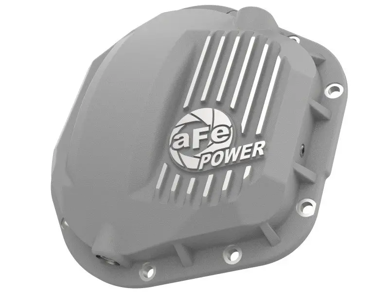 Afe Front Differential Cover (Raw; Street Series); Ford Diesel Trucks 94.5-14 V8-7.3/6.0/6.4/6.7L 1