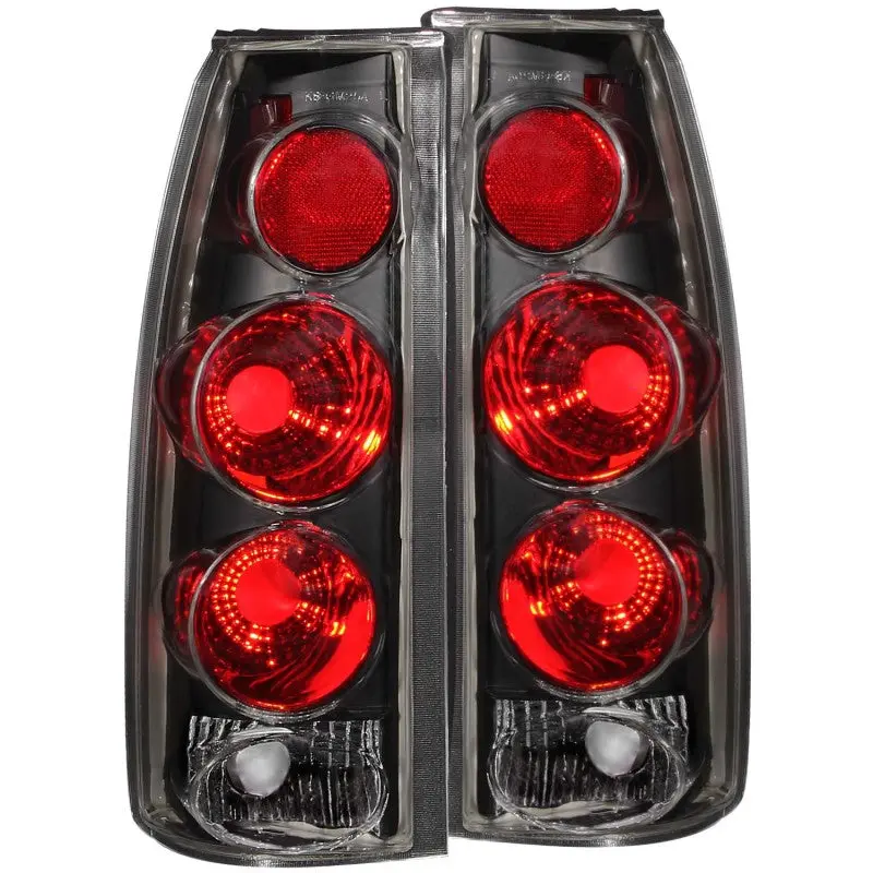 Anzo 1999-2000 Cadillac Escalade Taillights Black 3D Style 1