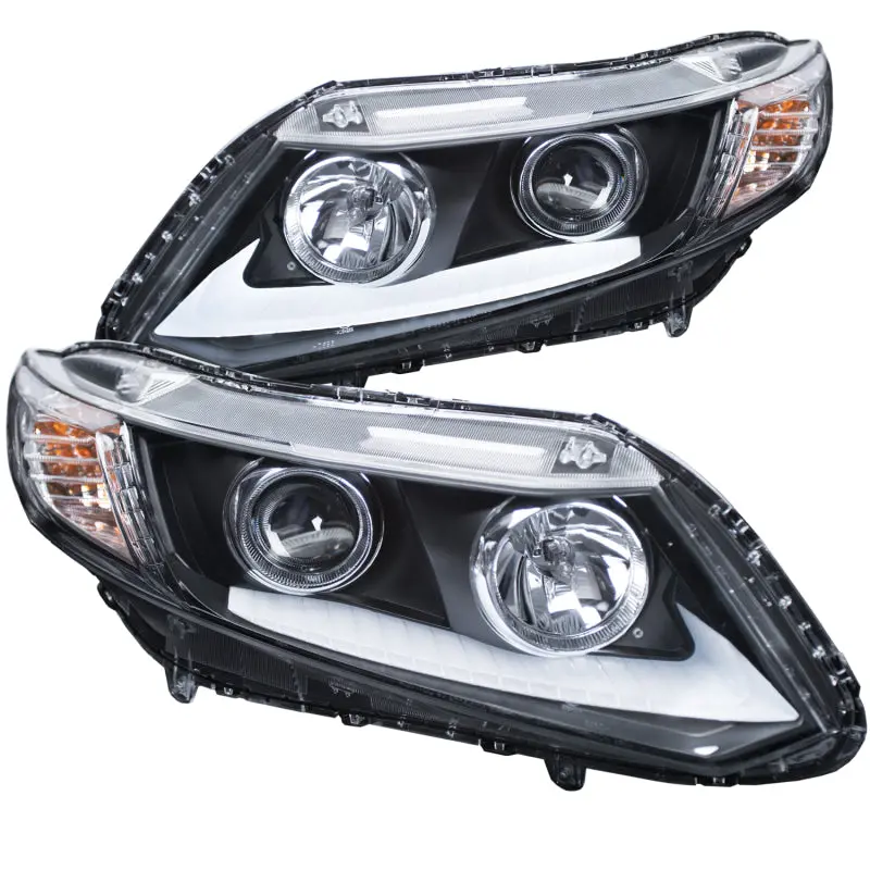 Anzo 2012-2015 Honda Civic Projector Headlights W/ U-Bar Chrome 1