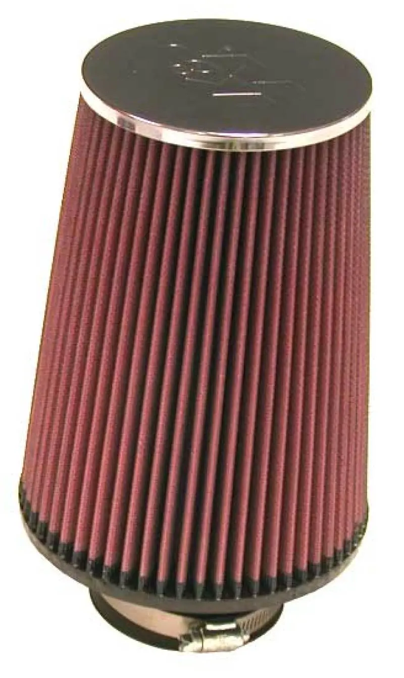 K&N Universal Chromeround Tapered Air Filter 3In Flange Id / 6In Base Od / 4.5In Top Od / 8In Height 1