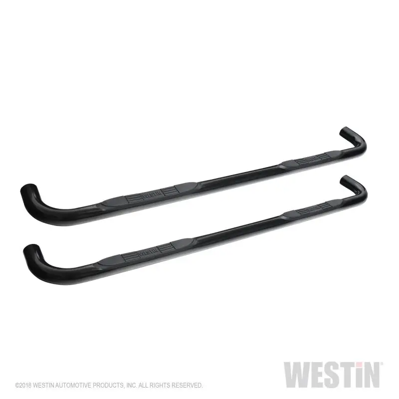 Westin 2019 Chevrolet Silverado/Sierra 1500 Crew Cab E-Series 3 Nerf Step Bars - Black 1