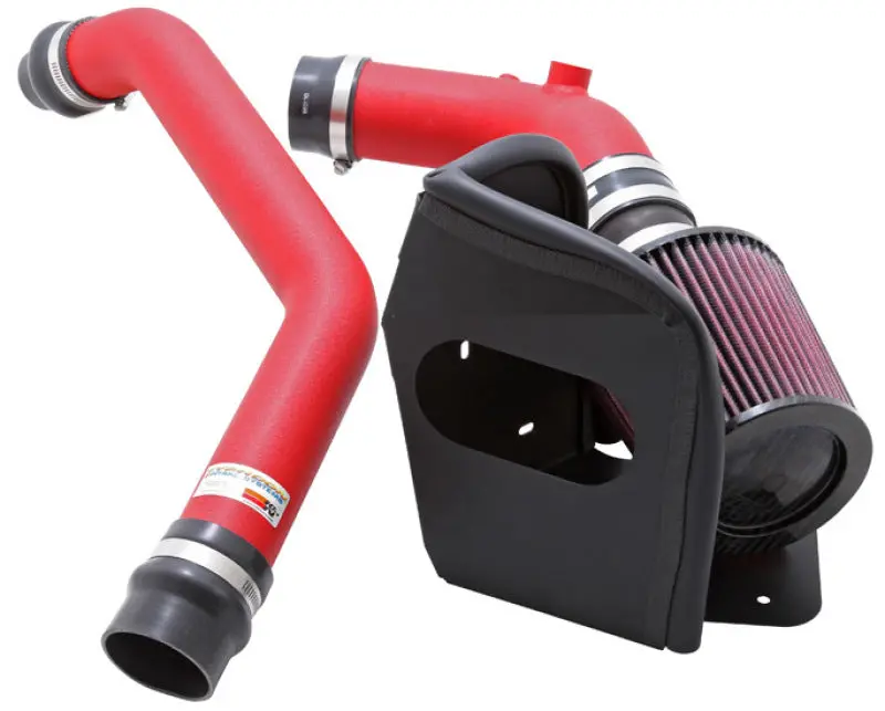 K&N 08-09 Mitsubishi Evo X Wrinkle Red Typhoon Short Ram Intake 1