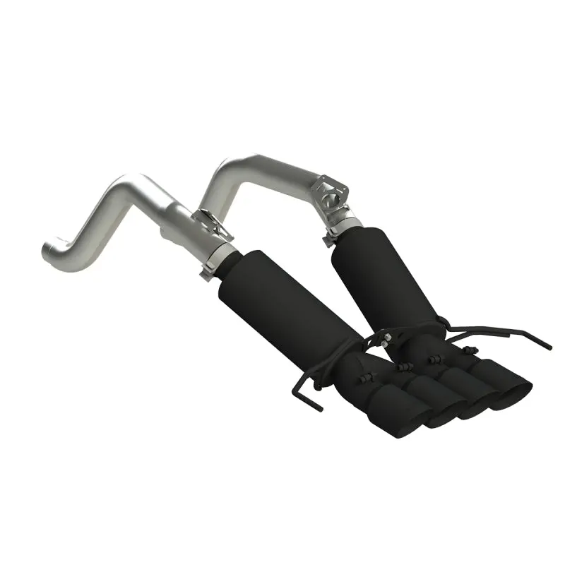 Mbrp 14-19 Chevy Corvette V8 6.2L 3In Black Dual Cat Back W/ 4In Quad Dual Wall Tips 1