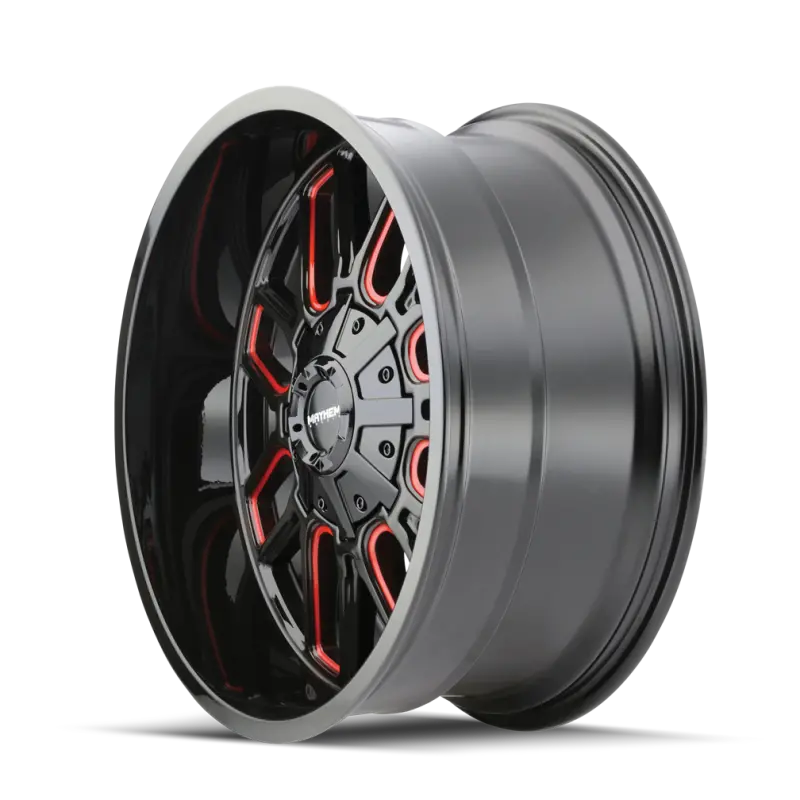 Mayhem 8107 Cogent 20X9 / 6X135 Bp / 18Mm Offset / 106Mm Hub Black W/ Prism Red Wheel 1
