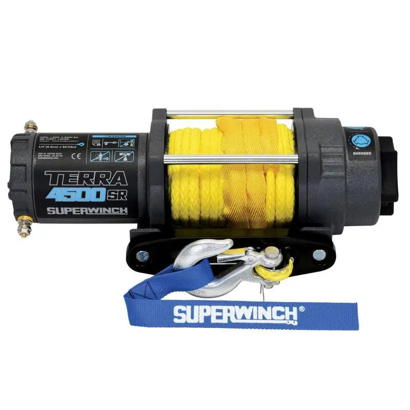Superwinch 4500 Lbs 12V Dc 1/4In X 50Ft Synthetic Rope Terra 4500Sr Winch - Gray Wrinkle 2