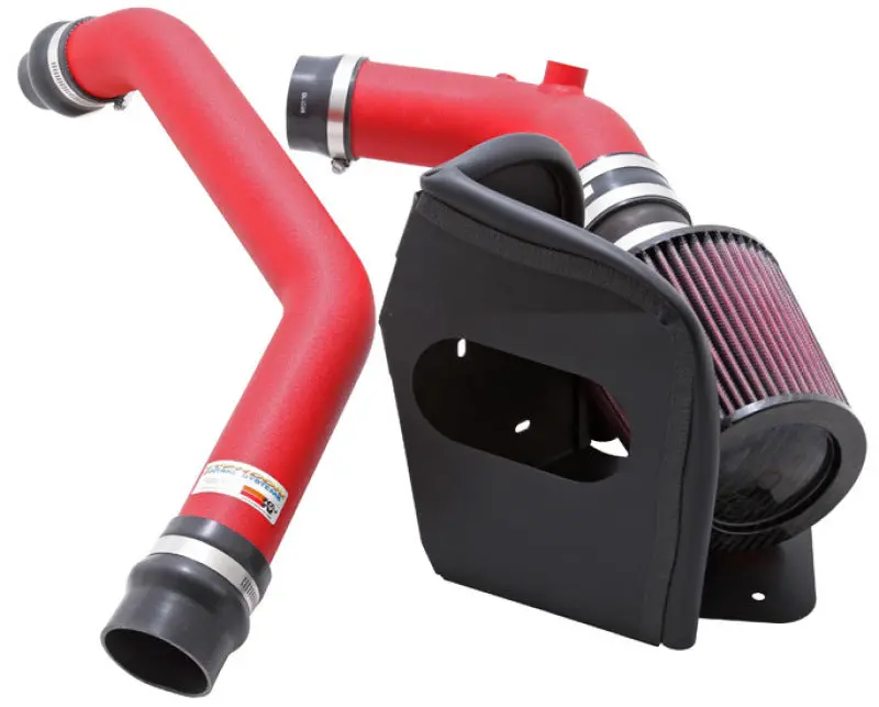 K&N 08-09 Mitsubishi Evo X Wrinkle Red Typhoon Short Ram Intake 2