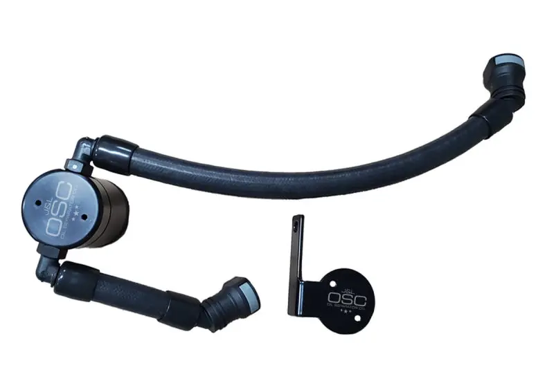 J&Amp;L 2020-2022 Ford Mustang Gt500 Passenger Side Oil Separator 3.0 - Black Anodized 1