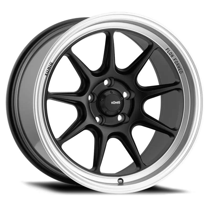 Konig Countergram 17X8 4X100 Et45 Matte Black / Matte Machined Lip 1